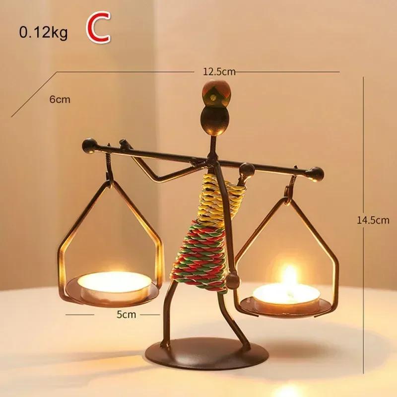 Главная Мода Украшения Ремесла Винтажный металлический подсвечник Железный подсвечник Творческие ремесла Миниатюрный кованый декор для гостиной