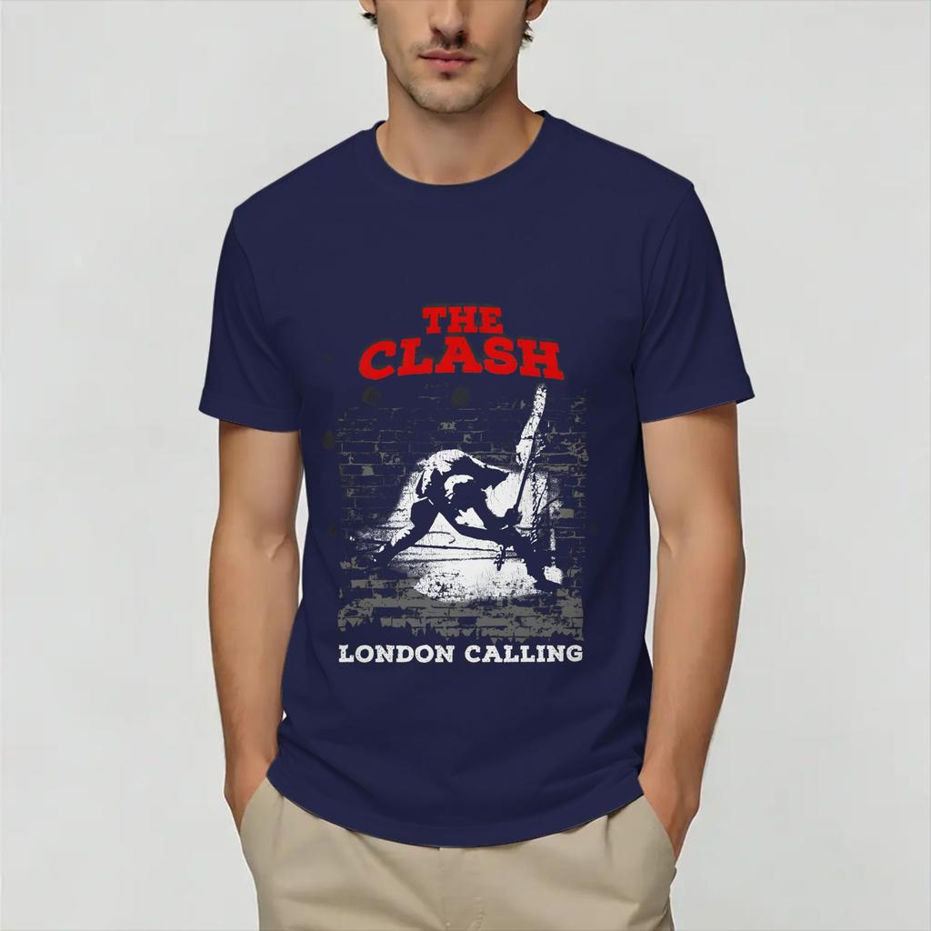 Новинка Винтаж Футболка The Clash для Унисекс Круглый Вырез Хлопковые Футболки Короткий Рукав Летняя Одежда