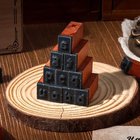 Деревянные штампы в виде букв алфавита с гладкими краями, многоцелевой набор штампов для букв, набор для самостоятельного создания скрапбукинга, принадлежности для штамповки