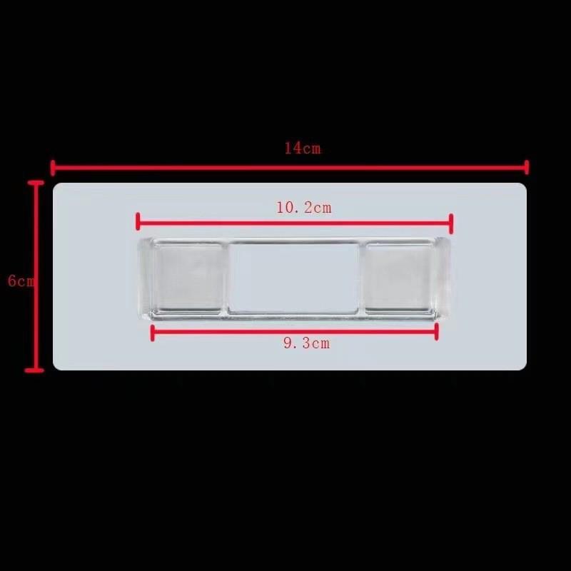 Многослойная клейкая настенная полка для хранения с прозрачными крючками для ванной комнаты