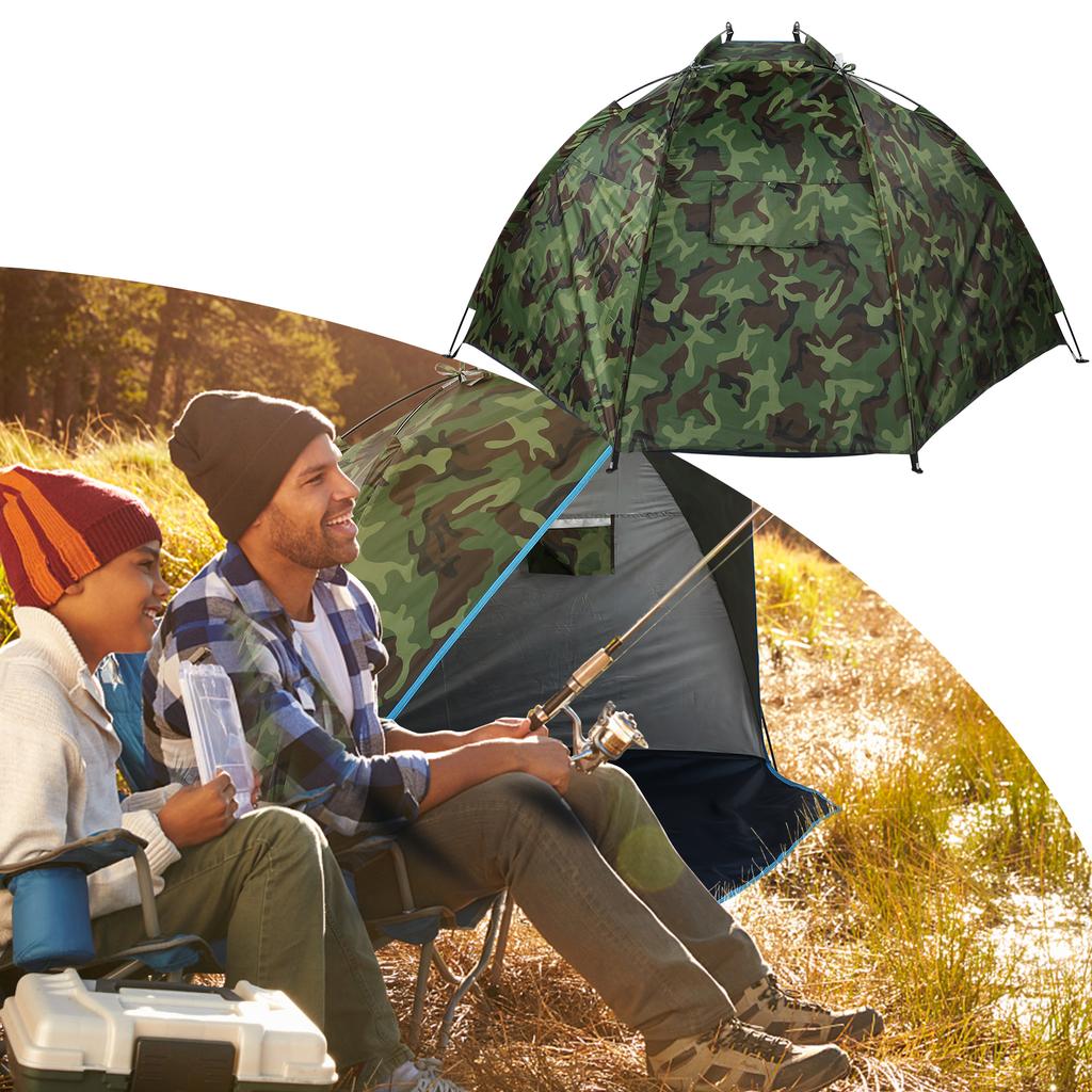 Уличная палатка для рыбалки, портативная камуфляжная палатка с зонтиком для двух человек, кемпинговая палатка