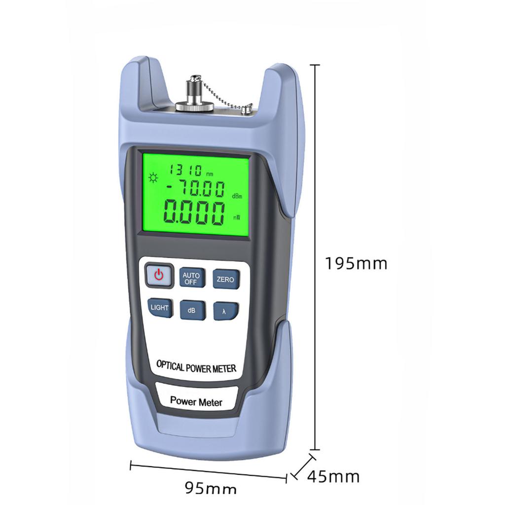 Optical Power Meter Light Attenuation Tester Network Fibre Optic Tester SC FC ST Multi-Interface Light Attenuation Loss Tester -70~ 10dbm Without Bat