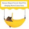 Novel Banana Shape Nest Plush Cotton Hamster Warm House Hammock Mouse Living Room Hanging Tree Bed Guinea Pig Resting Hammock