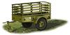 GMU Model World War II US Army 1 Ton 2 Wheel Trailer Plastic Model GMU48004 1/48 Ben-Hur