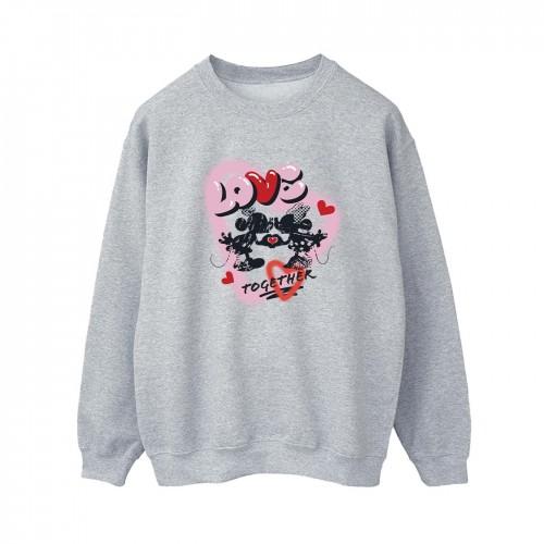 Disney Womens/Ladies Love Together Mickey & Minnie Mouse Sweatshirt