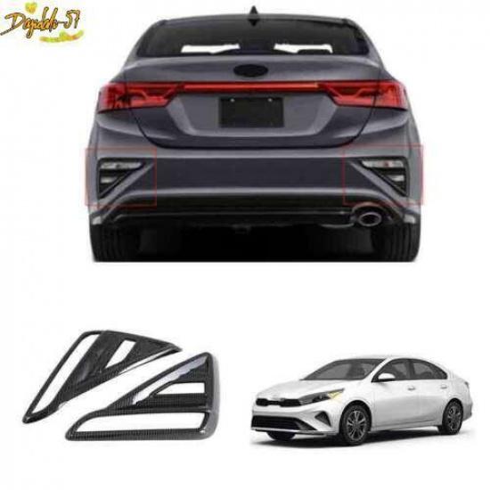 Подходит для Kia K3 Forte - Накладка на крышку задней противотуманной фары, отделка из углеволокна, 2 шт.