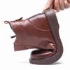 Genuine Leather Women Boots Winter Cow Leather Short Boots Female Plush Warm Warm Flats Ankle Boots Mother Shoes Woman WSH5241