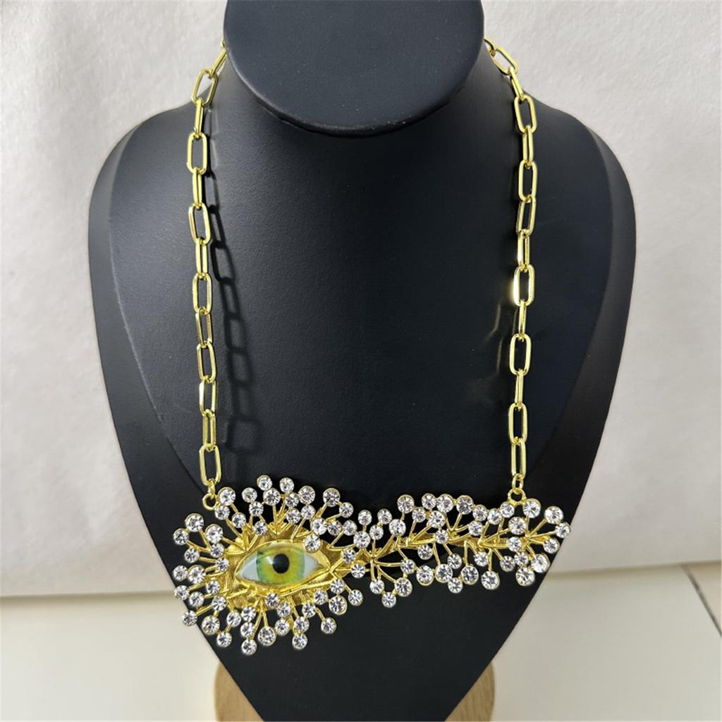 Tooxika Французский Парижский Стиль Индивидуальность Взрыв Глаза Полные Бриллиантов Ожерелье Легкая Роскошь Высокое Чувство Моды Подиум Цепочка на Ключицу для Женщин