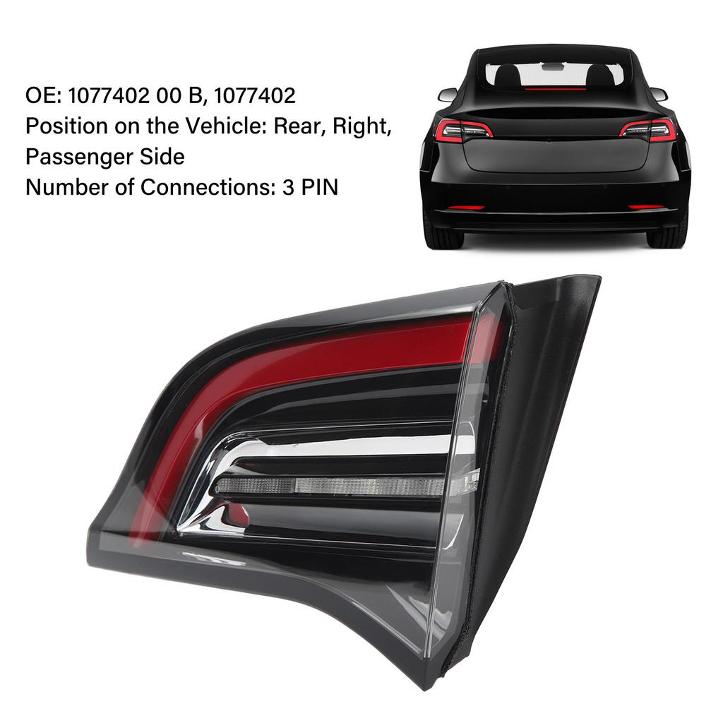 Правый внутренний задний фонарь Super Bright 1077402 Замена заднего стоп-сигнала для автомобилей 2017–2020 годов выпуска