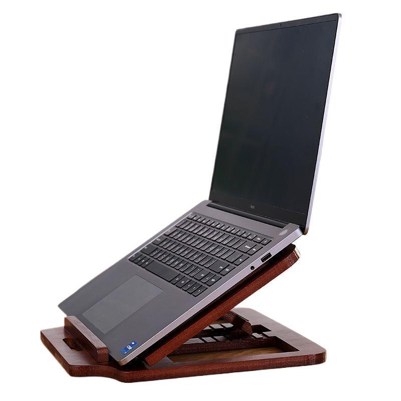2025 Portable Solid Wood Folding Laptop & Tablet Stand with Cooling Riser
