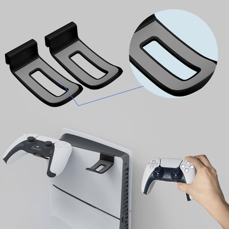 Подставка для игровой консоли, настенная, кронштейн для хранения игровых аксессуаров, подставка с набором винтов, черная