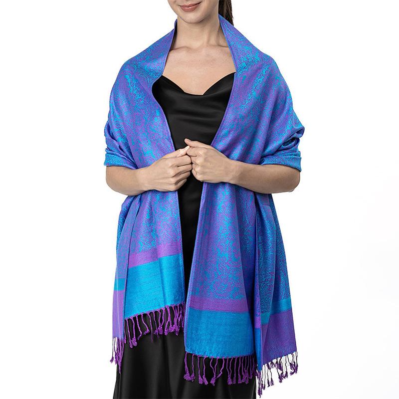 Luxury Brand Light Luxury Shawl Women'S Wrap Scarf Design Jacquard High-End Imitation Cashmere