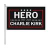 Флаг RIP Чарли Кирк Настоящий патриотический памятный флаг 3×5 футов Уличный двухсторонний баннер для декора сада, патио, балкона, забора