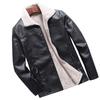 Men's Leather Jacket Winter New Middle-aged Velvet Thickened Fur All-in-one Leather Jacket Casual Large Size PU Jacket