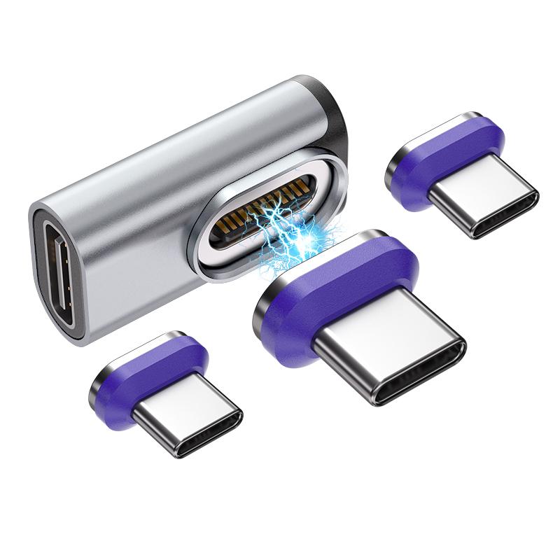240 Вт Магнитный Type-C Адаптер USB-C на USB-C Быстрая Зарядка USB4.0 Коннектор 40 Гбит/с 8K@60Hz Thunderbolt 4/3 для iPhone16 Macbook