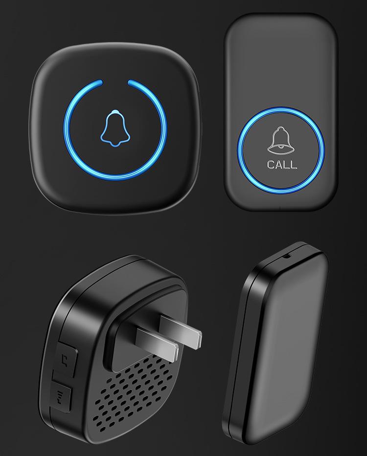 Compact Wireless Smart Home Doorbell - Long Range Remote Control with Ding Dong Chime