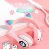 Cat Ear Luminous Bluetooth Noise-Cancelling Foldable Wireless Gaming Headset