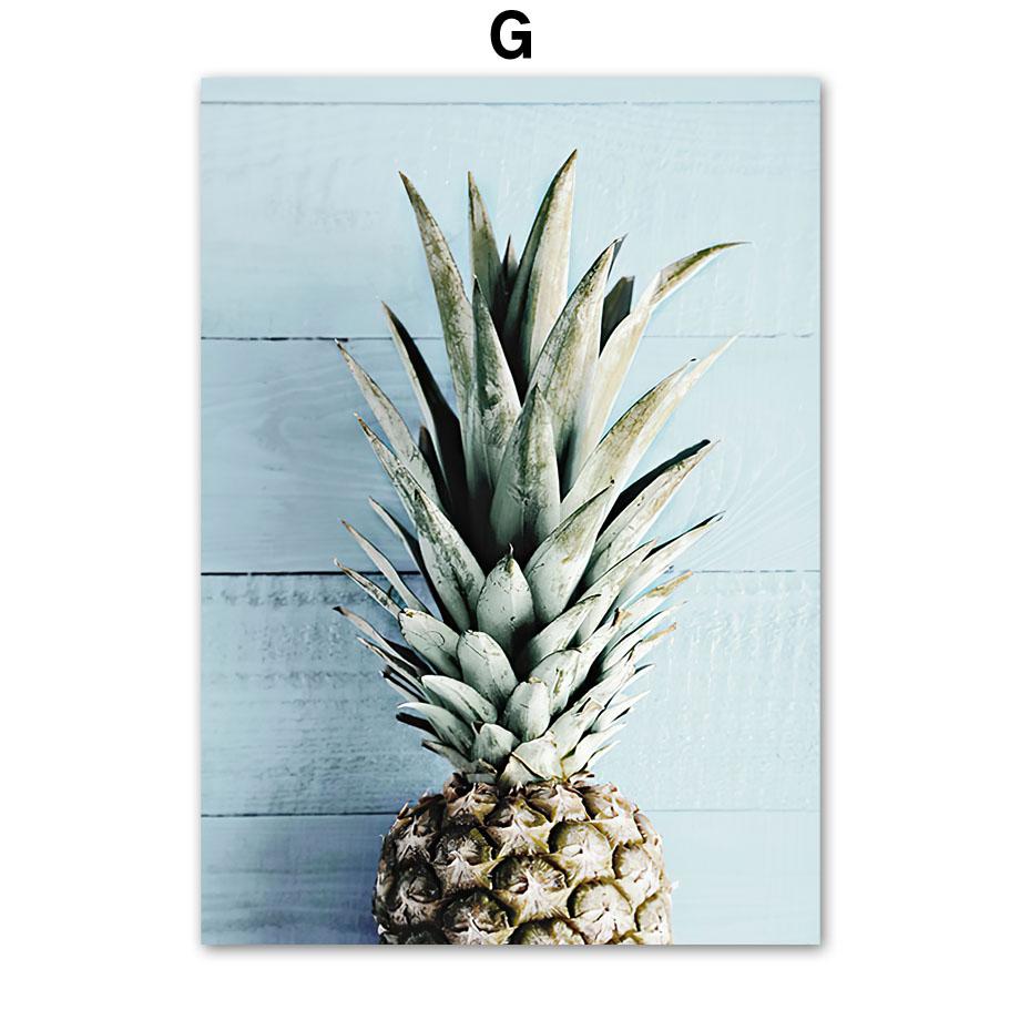 Тропический пляж, ананас, кокосовая пальма, фургон, настенная живопись на холсте, постеры на скандинавскую тему и принты, настенные панно для декора гостиной