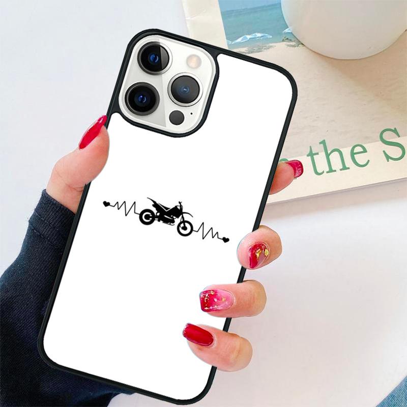 Motorcycle Heartbeat Phone Case For iPhone 17 Air 16 pro max 15 14 plus 12 13 Soft Bumper Shell Cover coque