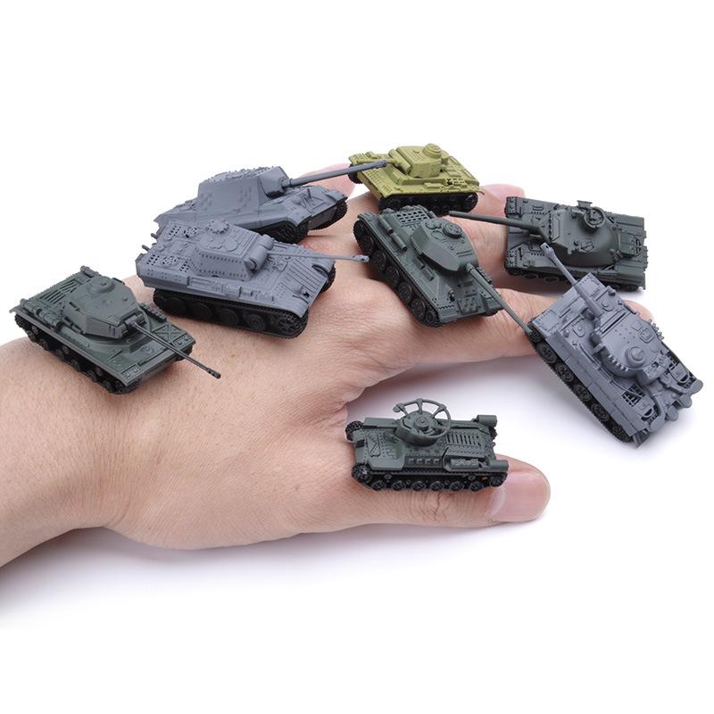4D 1/144 8 ШТ. Сборная Модель Миниатюрного Танка Тигр Пантера Т34 Пластиковая Военная Колесница Игрушка Подарок Для Мальчиков A39 Стильный Внешний Вид Практичное Ежедневное Использование