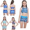 Детский купальник из 2 предметов для девочек, жилет с перекрещенной спиной, топ с шортами для мальчиков, купальные костюмы танкини