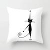 Lovely Cartoon Black Cat Cushion Cover Pillow Cover Sofa Car Home Decoration Room Decoration 45*45cm