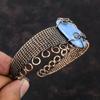 Браслет-манжета Owyhee Blue Opal, браслет из медной проволоки, ювелирные изделия с драгоценными камнями, уникальный регулируемый браслет для подарка, ювелирные изделия из меди ручной работы