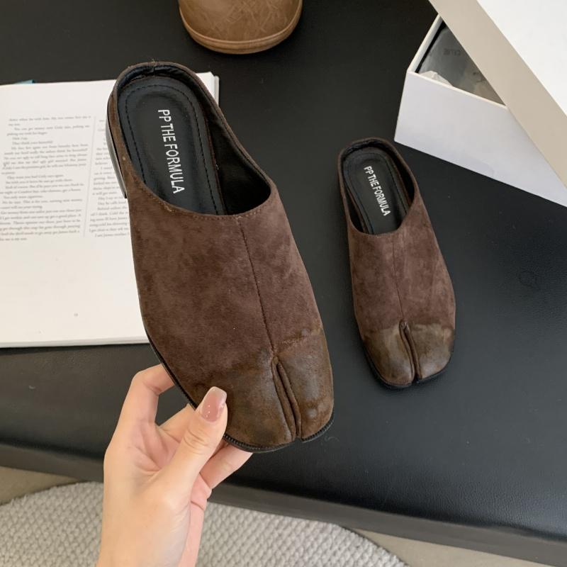 Bailamos Совершенно новые женские тапочки с раздельным пальцем Таби Ниндзя Слипоны Балетки с круглым носком Неглубокие Ленивые лоферы Мягкие лоферы Мягкие М