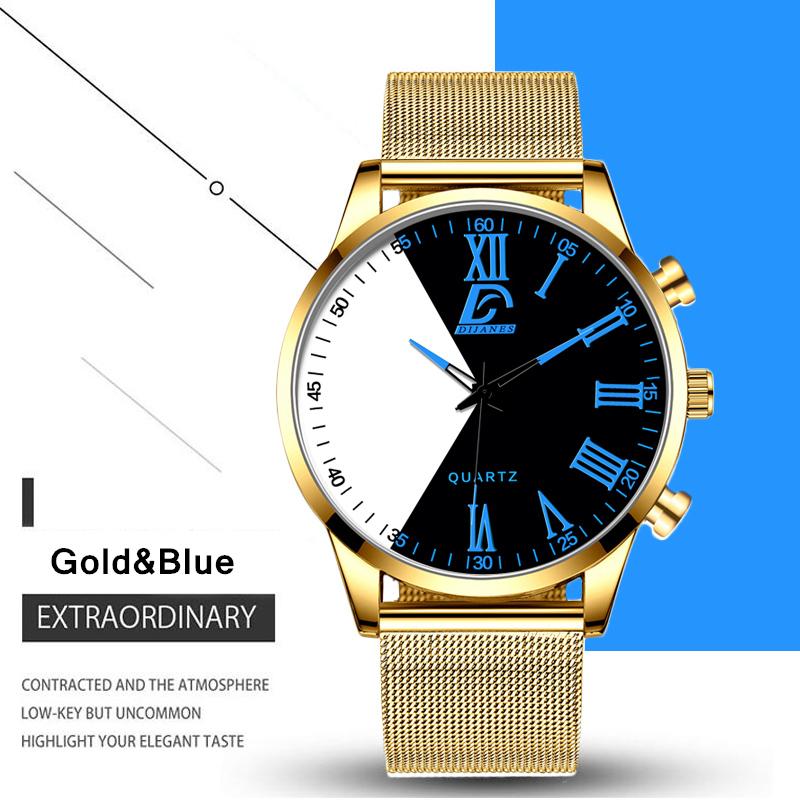 Fashion Mens Watches Casual Quartz Wrist Watch for Men Luxury Business Black Watch Male Clock