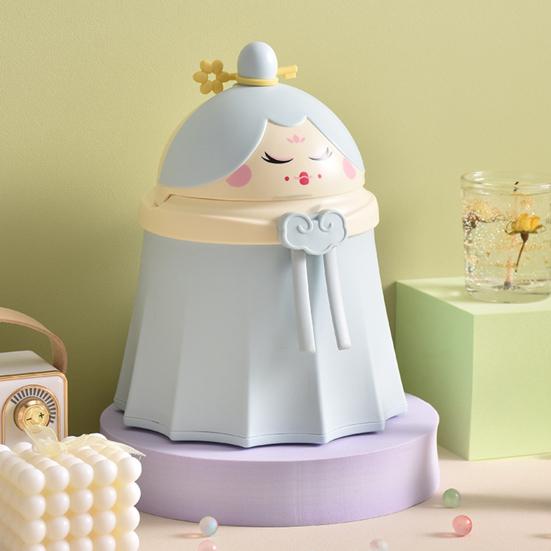 Мусорное ведро в форме принцессы для офиса, ванной комнаты, автомобиля, отеля, маленькое мусорное ведро для стола, компактный настольный мусорный бак