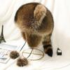 Winter Hat Cute Raccoon Shape Thermal Hat Warm Soft Comfortable Ear-covering Headwear for Adult Children