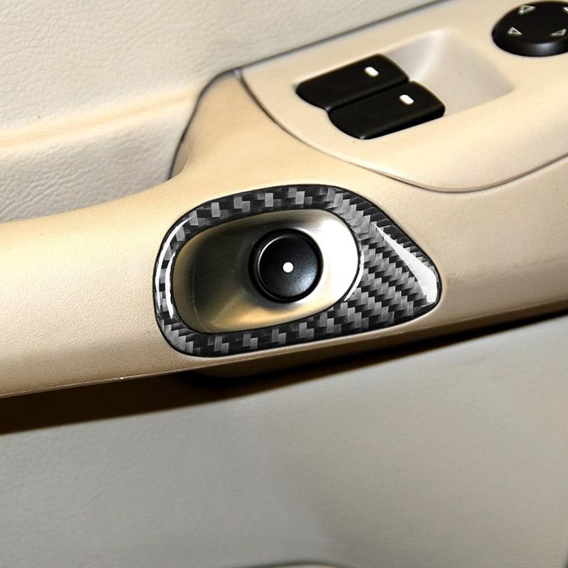 Для Chevrolet Corvette C6 2005-2007 4 шт., настоящая наклейка на окно из углеродного волокна, внутренняя отделка салона автомобиля