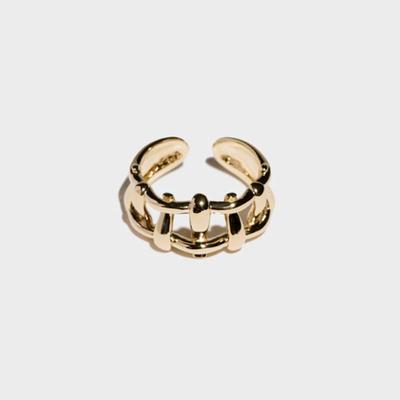 BONAFIDE JEWELRY Открытое кольцо с множеством хэштегов (Золото)