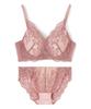 Nozari Innerwear Set Bra Ash [New Lace] Cache-Coeur High-Arm Set, Women's, Rose, D70, 57-33-25-1717
