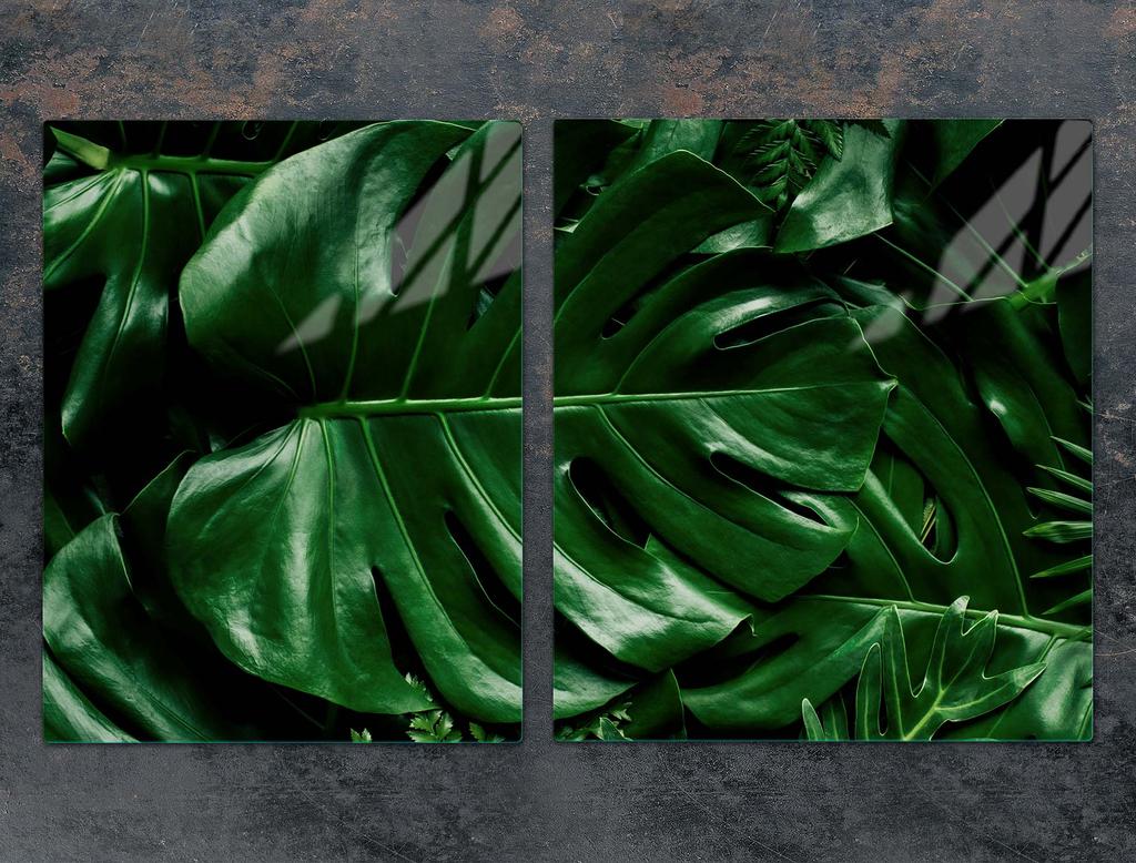 СТЕКЛЯННАЯ ЗАЩИТНАЯ ПАНЕЛЬ ДЛЯ ПЛИТЫ 85x52 MONSTERA