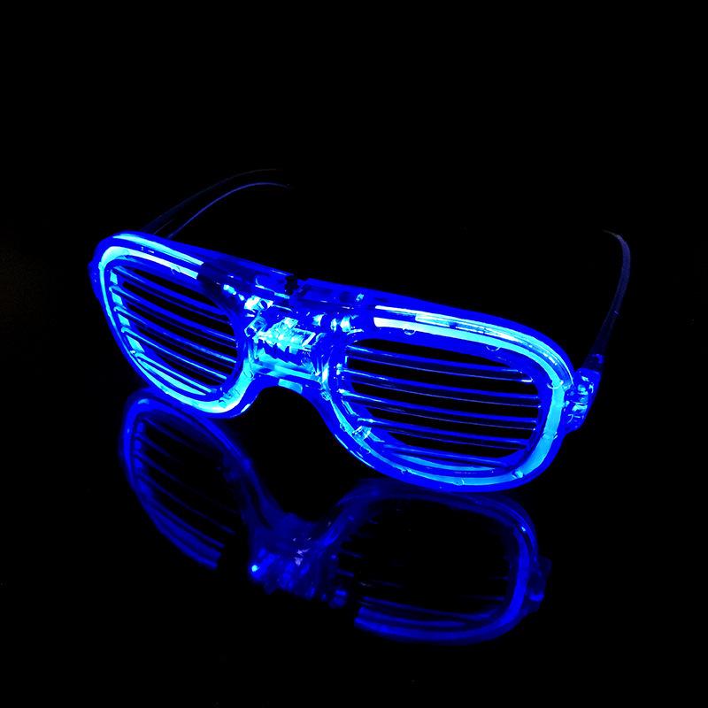 LED Light-Up Louver Glasses - Flashing Party Accessories for Disco & Bar Events