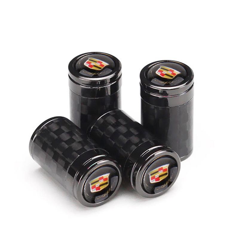4pcs Car Tyre Valve Stem Caps Wheel Dust Cap for Cadillac CT5 CT6 XT5 ATS CTS DTS STS XTS SLS Tiburon Escalade Tire AccessoriesZI2