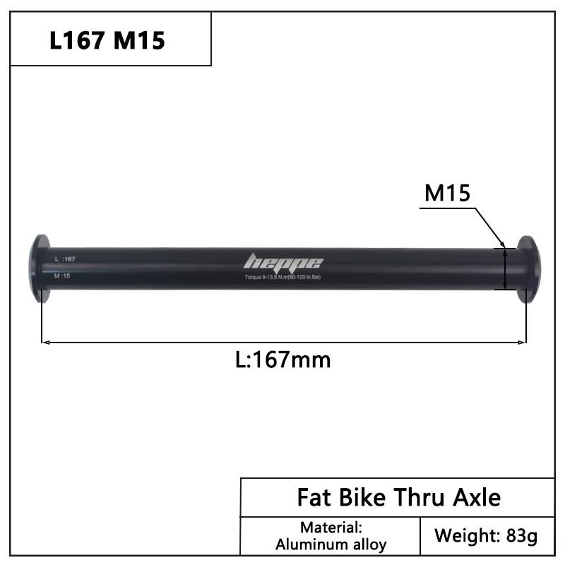 Bicycle Thru Axle Fatbike Axle Skewers Bike Hubs Tube Shaft Quick Release Front Rear Axle M12 M15 P1.5 P1.75 Bike Accessories