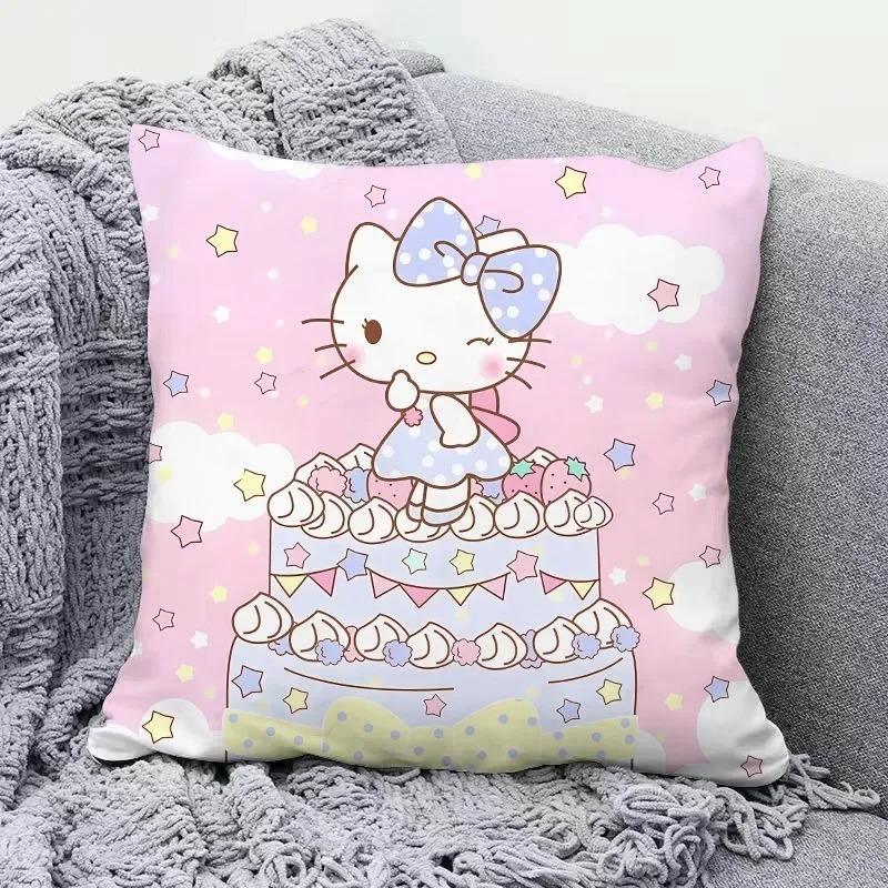 Sanrio Hello Kitty Printed Cushion Cover Sofa Cushion Cover, Cute Girl Bedroom Decoration Kawaii Sweet Cool Girl Room Decoration