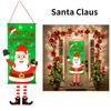 1set Merry Christmas Porch Door Banner Hanging Ornament Christmas Decoration for Home New Year Xmas Happy