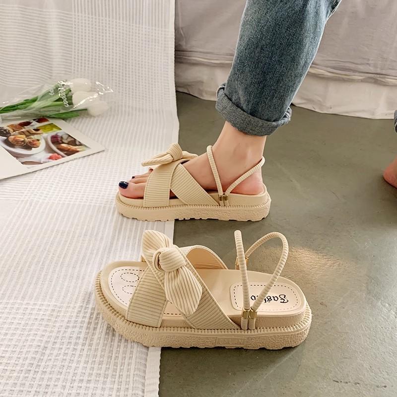 With Skirt Sandals Women's Summer New Fashion Platform Flats