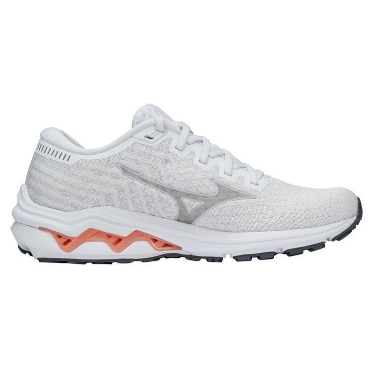 Mizuno Wave Inspire 17 Waveknit Белые Папайя Женские Кроссовки Облако J1GD211333