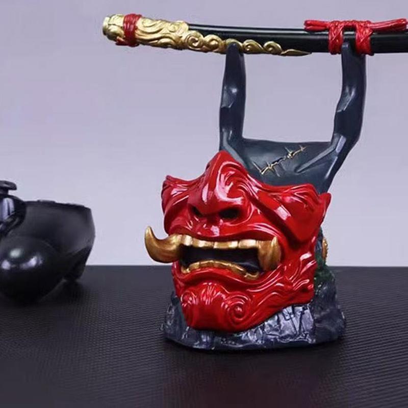 Подставка для игрового контроллера Лицо Демона Воин Меч Рука Держатель для контроллера Подходит для Ps5/4Ps5/Ps4/Xbox/Switch