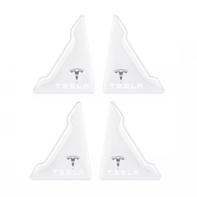TKVLN1 4Pcs Car Door Silicone Buffer Sticker Anti Collision Scratch For Tesla Model-3 Model-S Model-X Model-Y Cybertruck Roadster