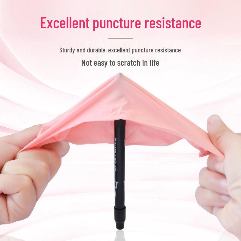 Disposable Pink Nitrile Gloves - Food Grade, Protective for Kitchen, Cleaning, and Housework