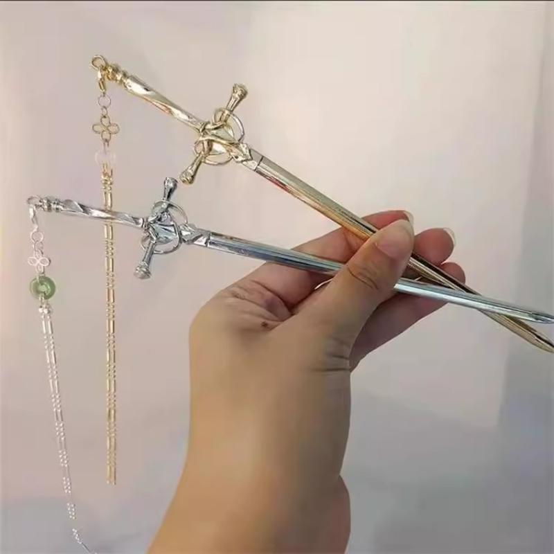 Креативная заколка для волос в форме меча, DIY, китайский стиль, панк, вилка для волос, стильный аксессуар для волос для женщин, для ношения с Ханфу, на каждый день