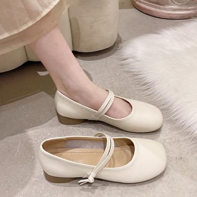 Туфли Мэри Джейн на низком каблуке с круглым носком, женские, лето 2025, новая корейская версия, обувь Doudou, одиночные туфли, производитель женских туфель