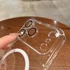 Ультратонкий прозрачный жесткий магнитный чехол для Magsafe для iPhone 17 Air 16 15 14 13 12 Pro Plus Max Акриловое стекло Защитная крышка с бампером для камеры