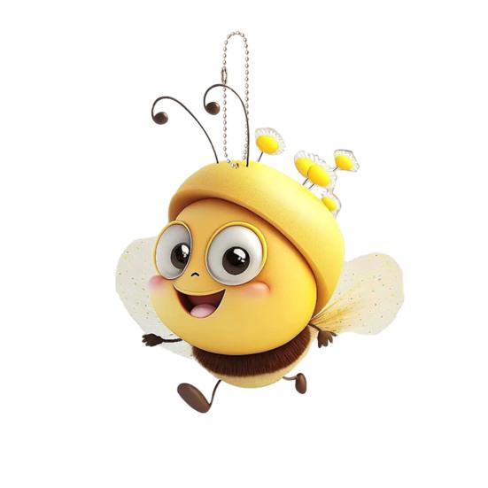 Декоративная подвеска в виде пчелы, акриловое подвесное украшение, очаровательный внешний вид, яркий цвет, легкая подвеска в виде рождественской елки