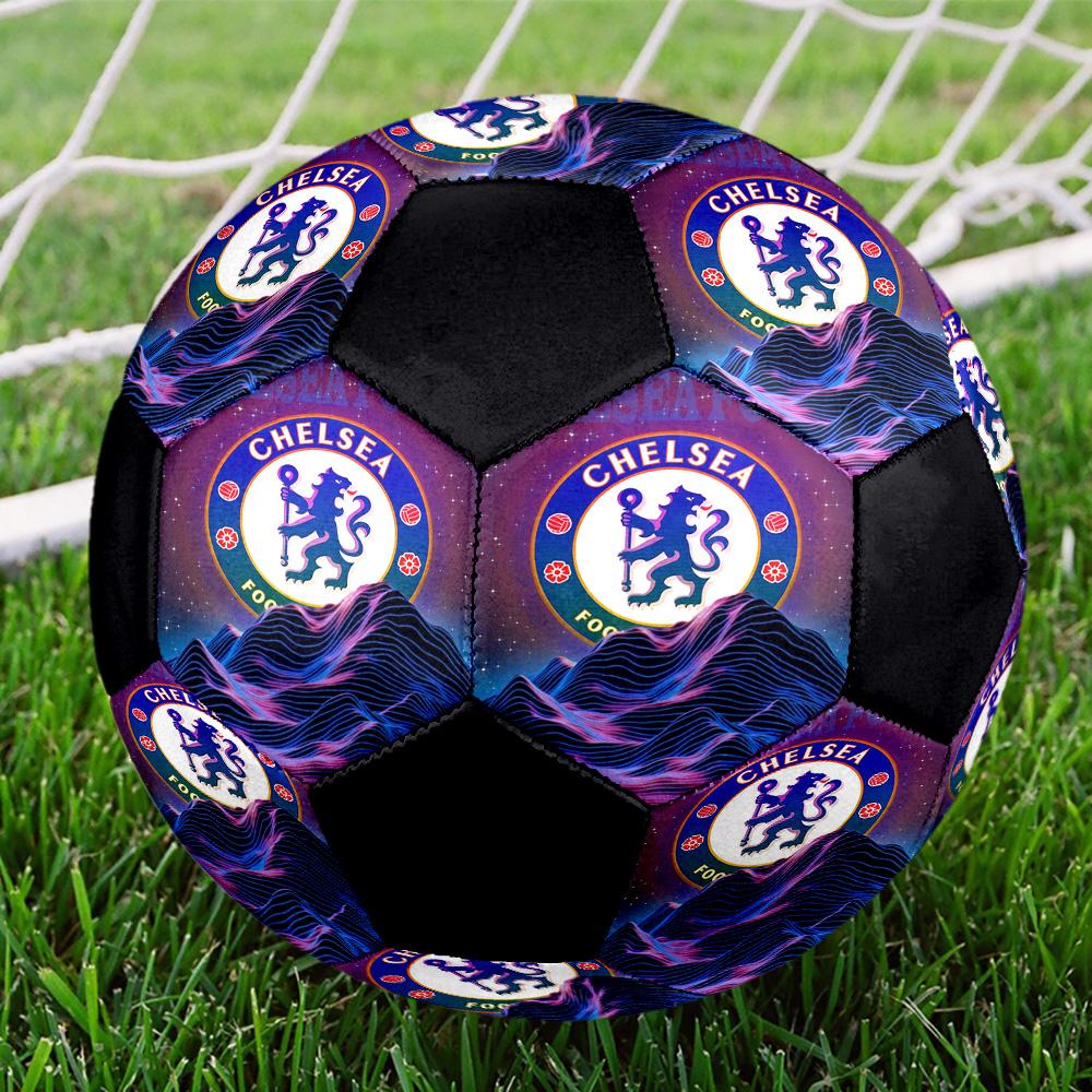Футбольный мяч для зала Chelsea-FC, разноцветный, для всех возрастов, размер 5, машинная строчка, ПВХ, готов к соревнованиям, прочный, с высоким отскоком